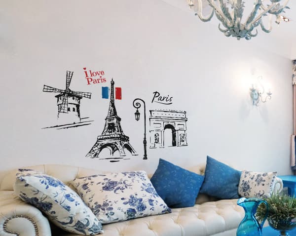 I love Paris , Wallsticker / väggdekor