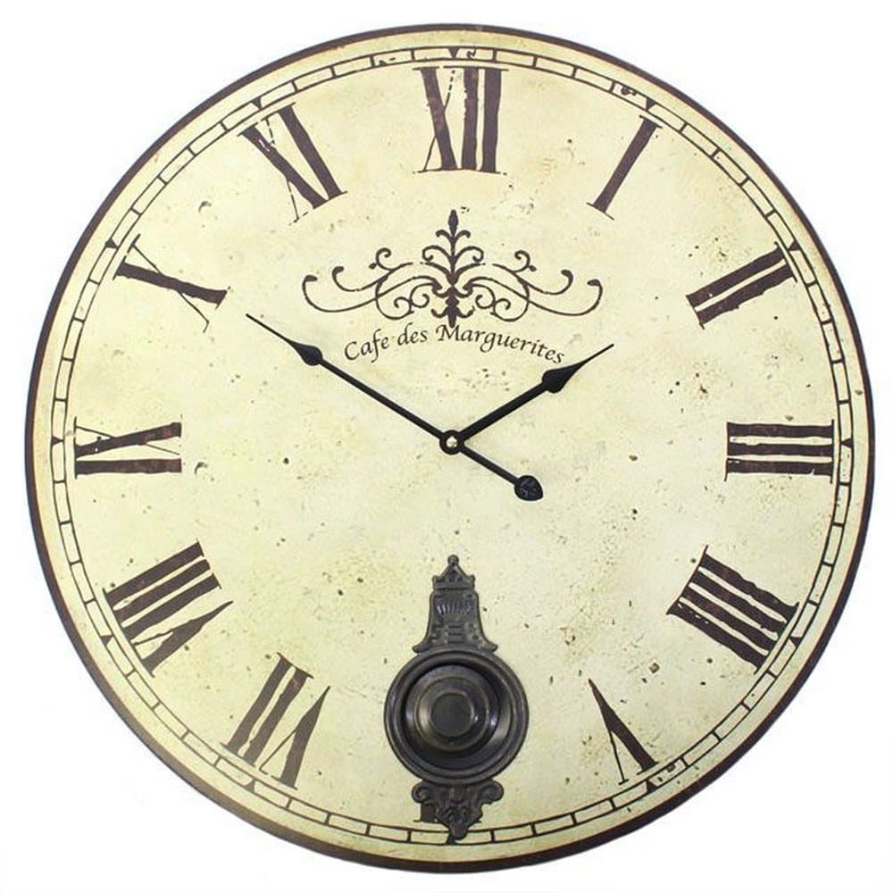Something Different 58cm Vintage Style Clock With Pendulum