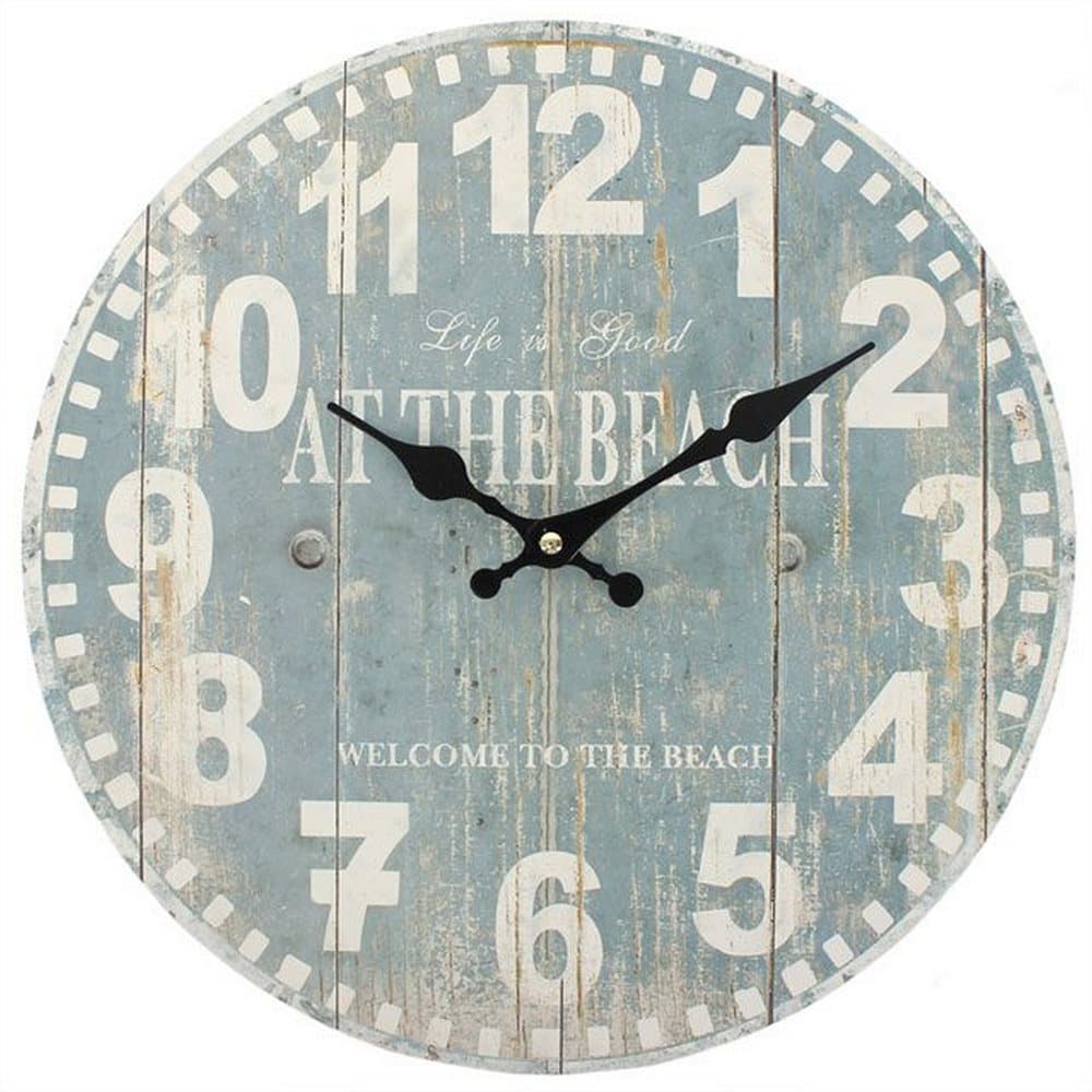 Something Different 34cm Blue Beach Clock