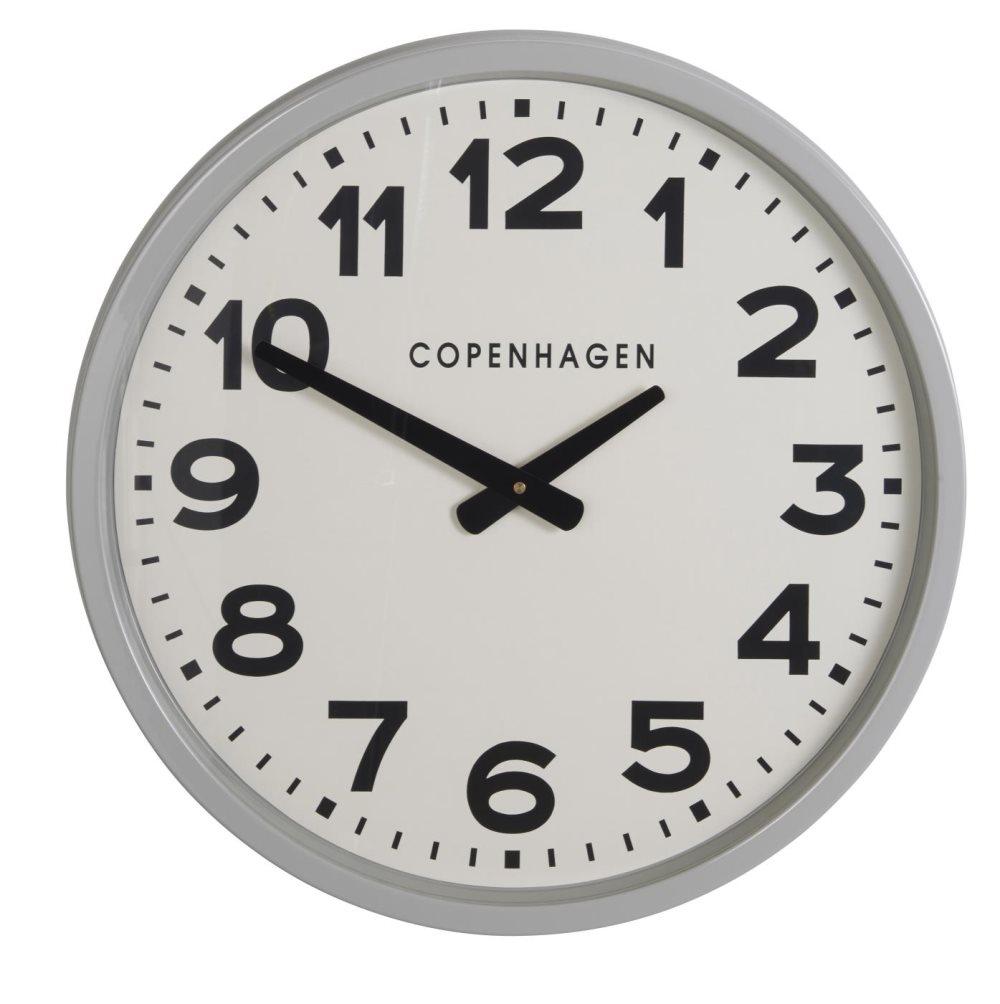 Ib Laursen Copenhagen Väggklocka Metall/Glas D: 51,5 cm Djup: 9 cm Grå