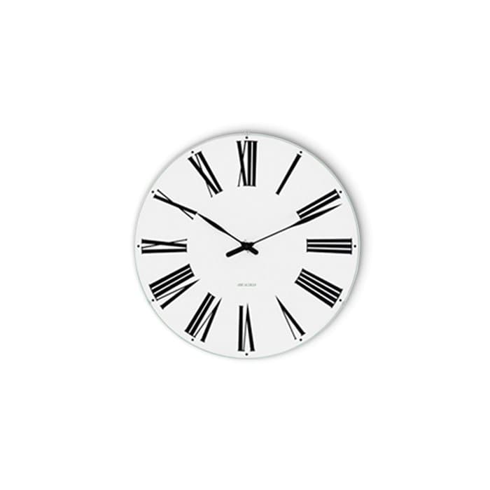 Arne Jacobsen Roman Väggur Dia 16 cm Vit