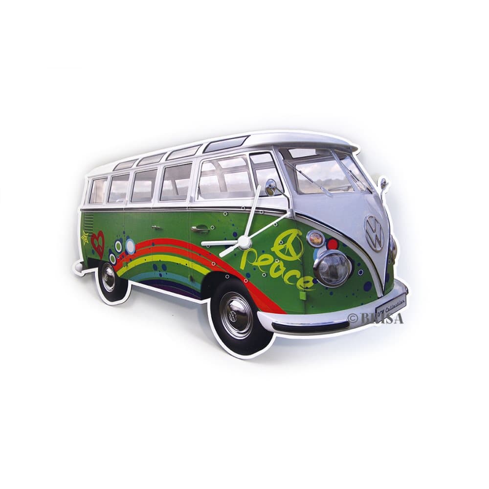 BRISA VW Collection - Volkswagen Bus T1 Camper Van Transporter Nostalgisk vægur (MDF/Peace)