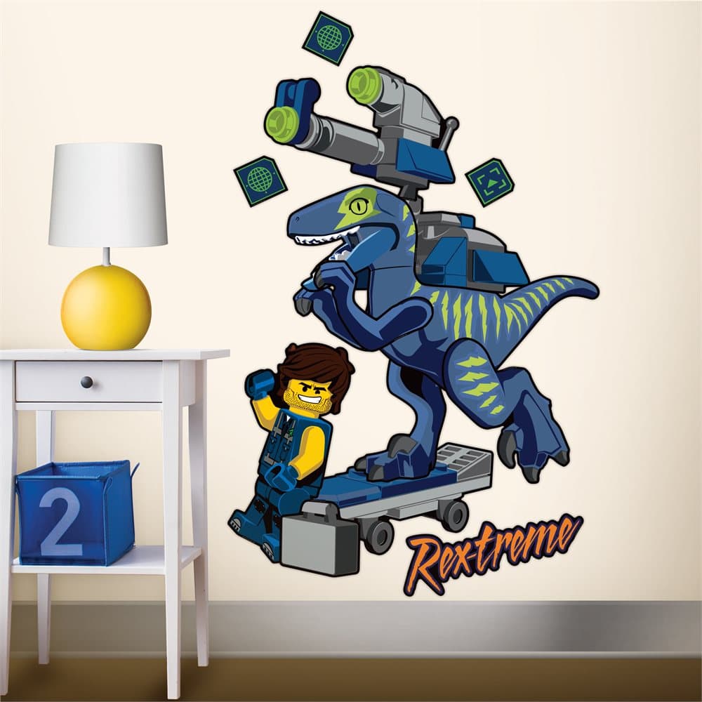 LEGO MOVIE 2 Staticker med Captain Rex & Raptor