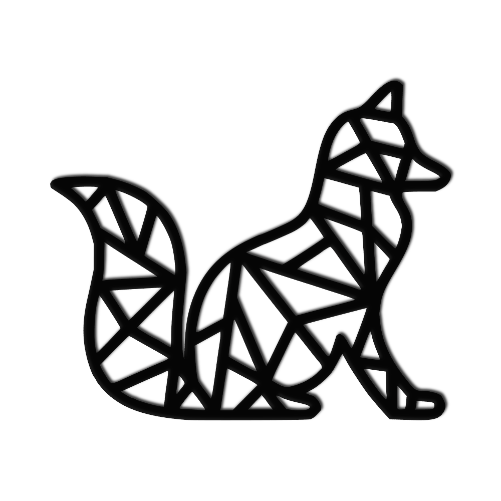 Metal Wall Art - Geometrical Fox