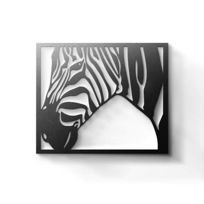 Metal Wall Art - Zebra #2