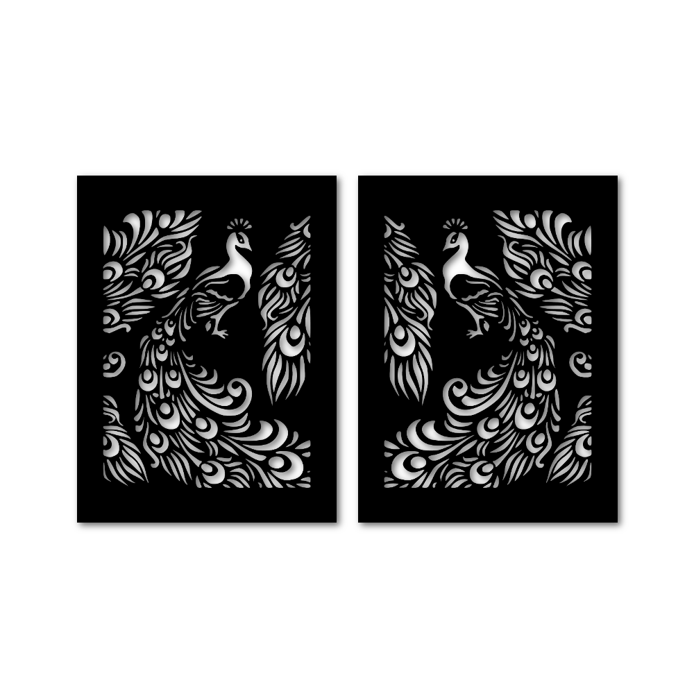 Metal Wall Art - Peacocks