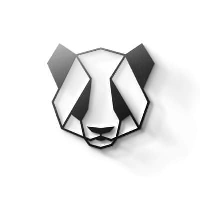 Metal Wall Art - Geometrical Panda