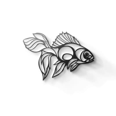 Metal Wall Art - Golden Fish