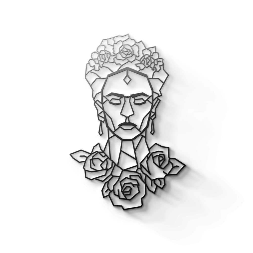 Metal Wall Art - Girl with rose