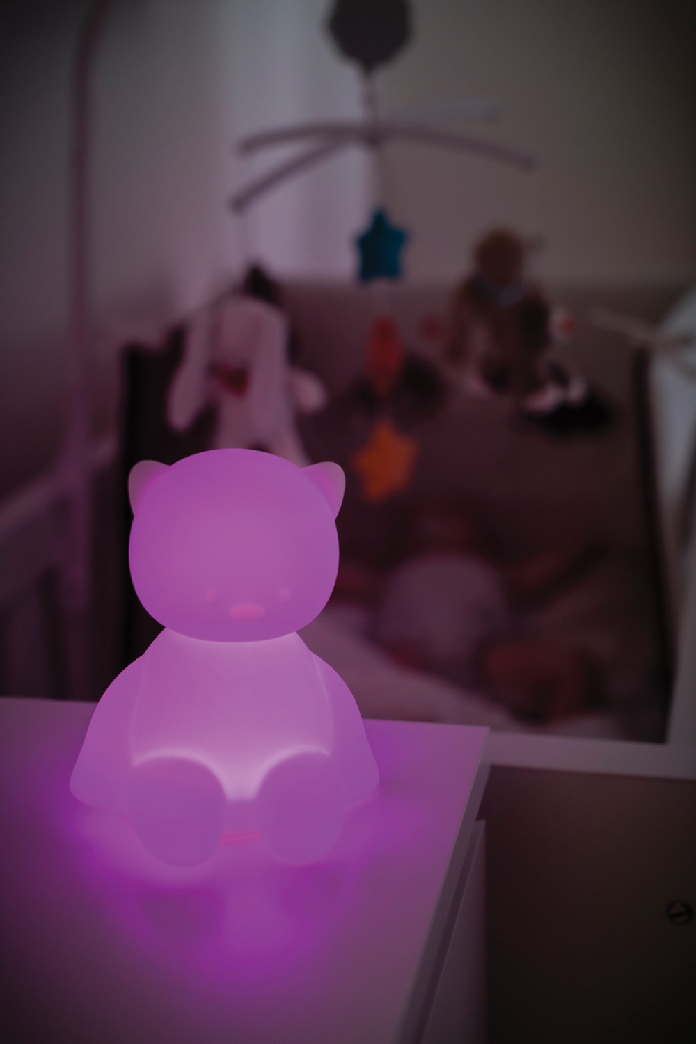 Nattlampe med gråtesensor, Katt, Nattou Hus & Hage CDON.COM Nattlampe kanin som lyser i syv farger | Tilbud, rabattkoder