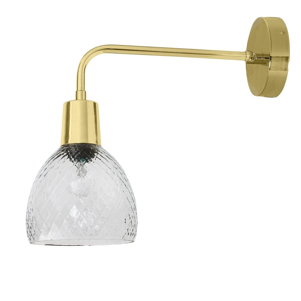 Vegglampe, D14 x H33 cm, Klar/Glasss, Bloomingville