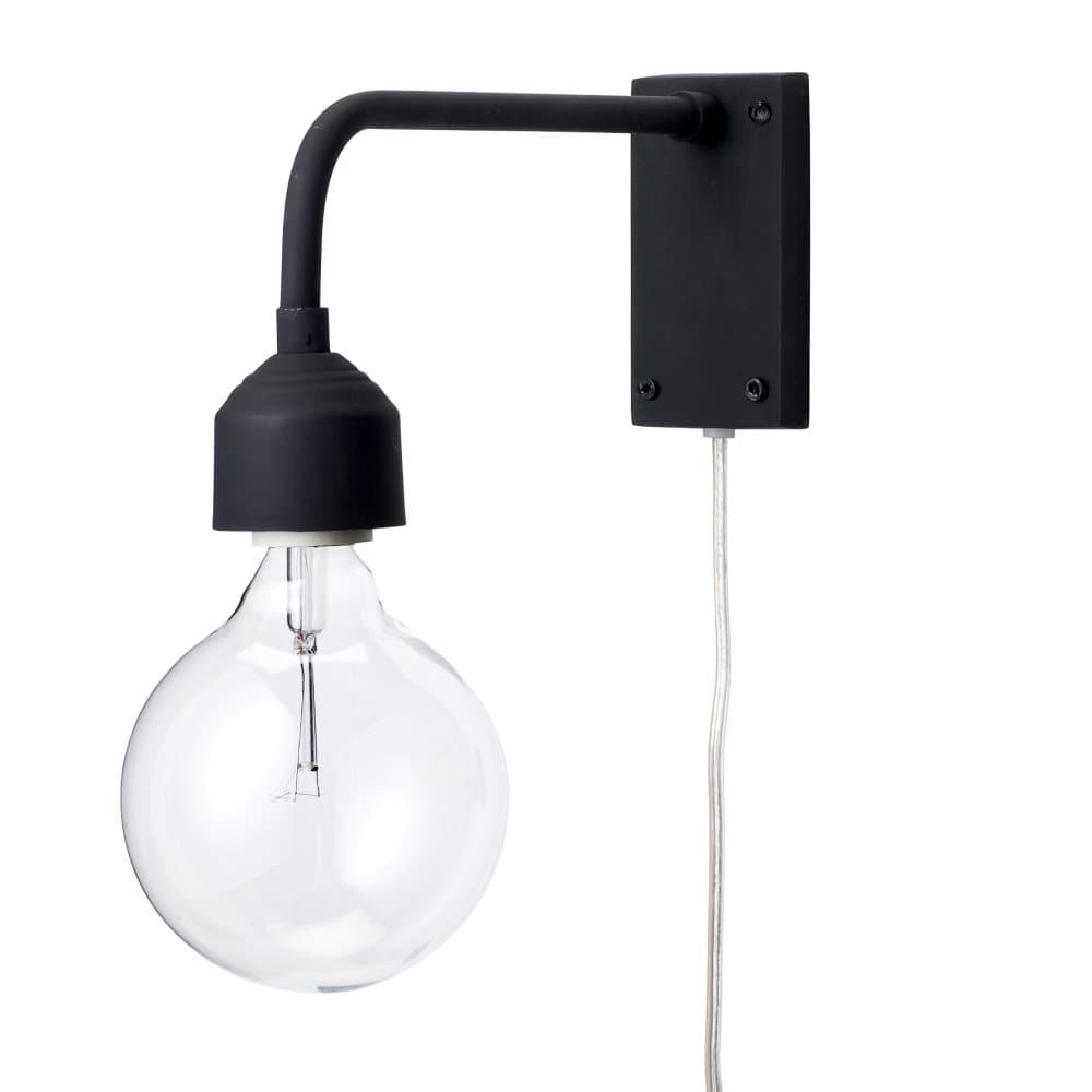 Vegglampe, H13 x B27 cm, Svart/Metall, Bloomingville