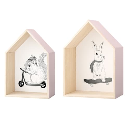 Hylla 2-pack, Rosa, Bloomingville