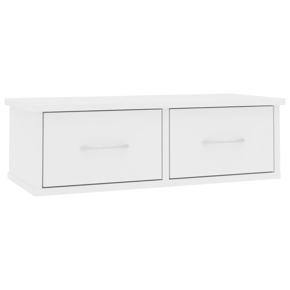 vidaXL Seinälaatikkohylly valkoinen 60x26x18,5 cm lastulevy