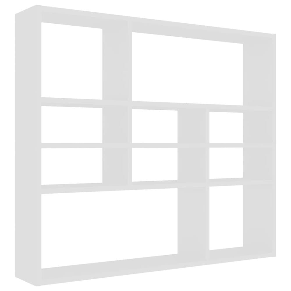 vidaXL Vegghylle hvit 90x16x78 cm sponplate
