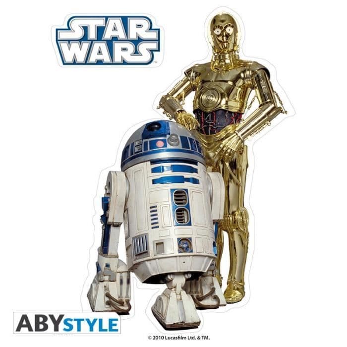 Star Wars klistermærker - 16x11cm / 2 plader - R2-D2 / C3PO - ABYstyle