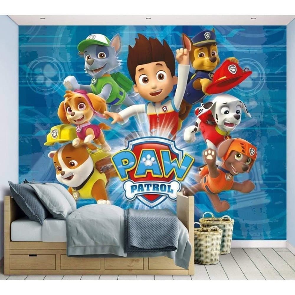 Paw Patrol Wall Mural - 12 Paneler