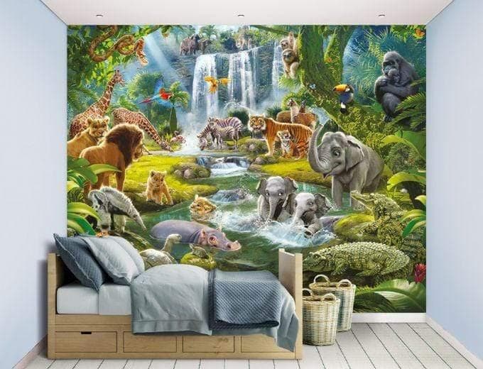 Walltastic Jungle Adventure Wall Mural - 12 Paneler