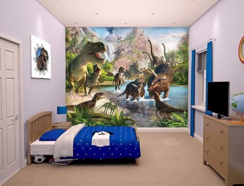 Walltastic Dinosaur Land Wall Mural - 12 Paneler