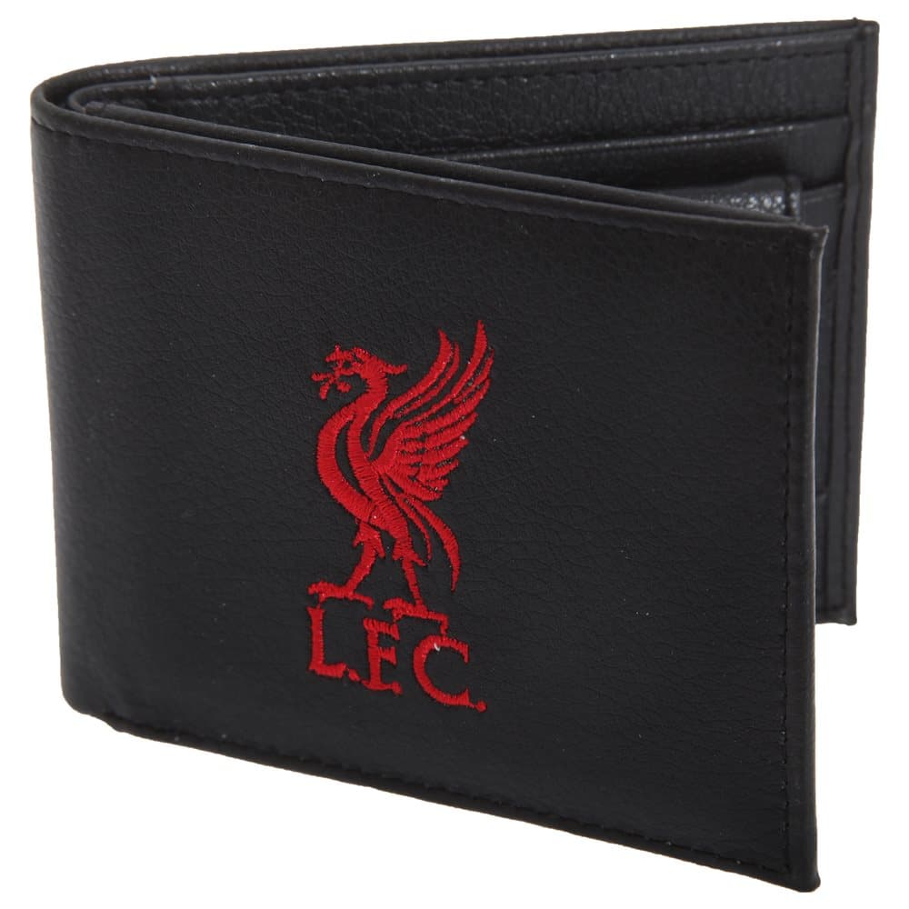 Liverpool FC Officiell läderplånbok för män med broderad fotbollsvapen