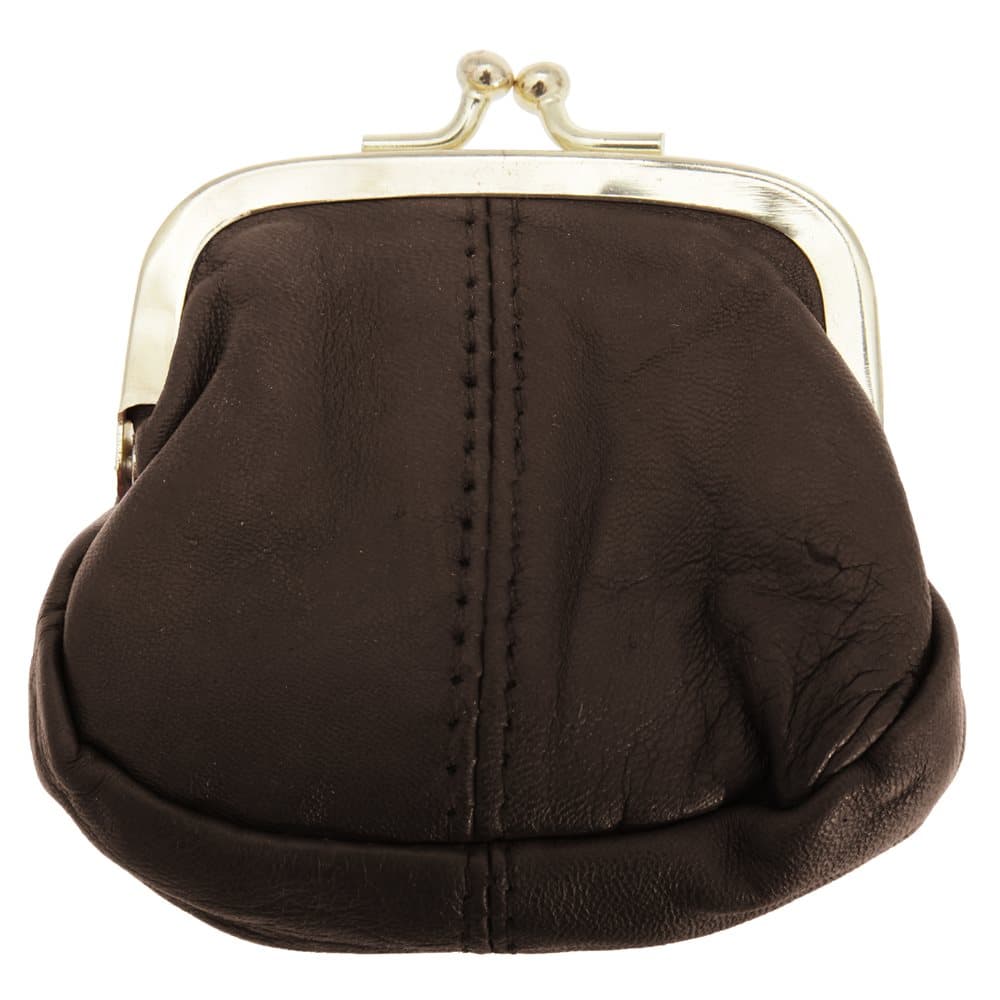 Womens/Ladies Soft Leather Coin Purse With Metal Clasp