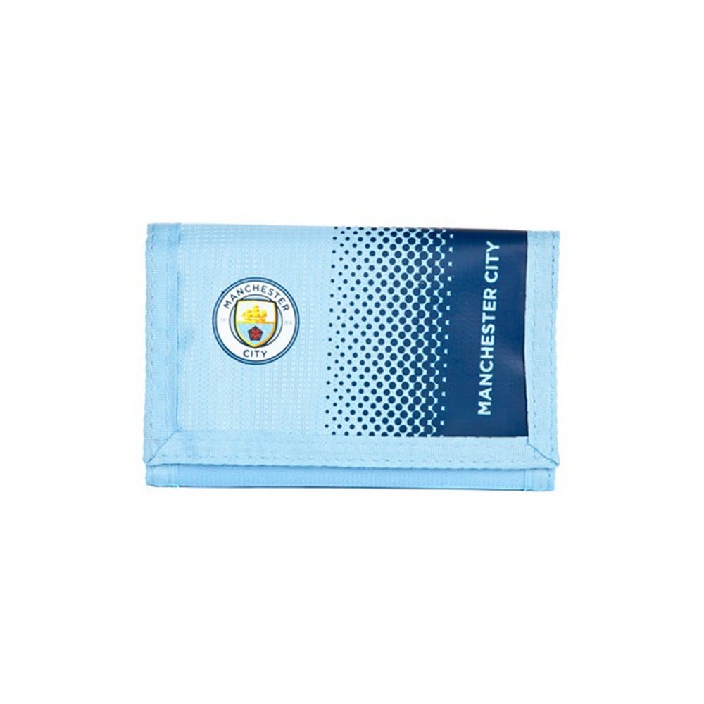 Manchester City FC Official Fade Touch Fastening Football Crest Wallet
