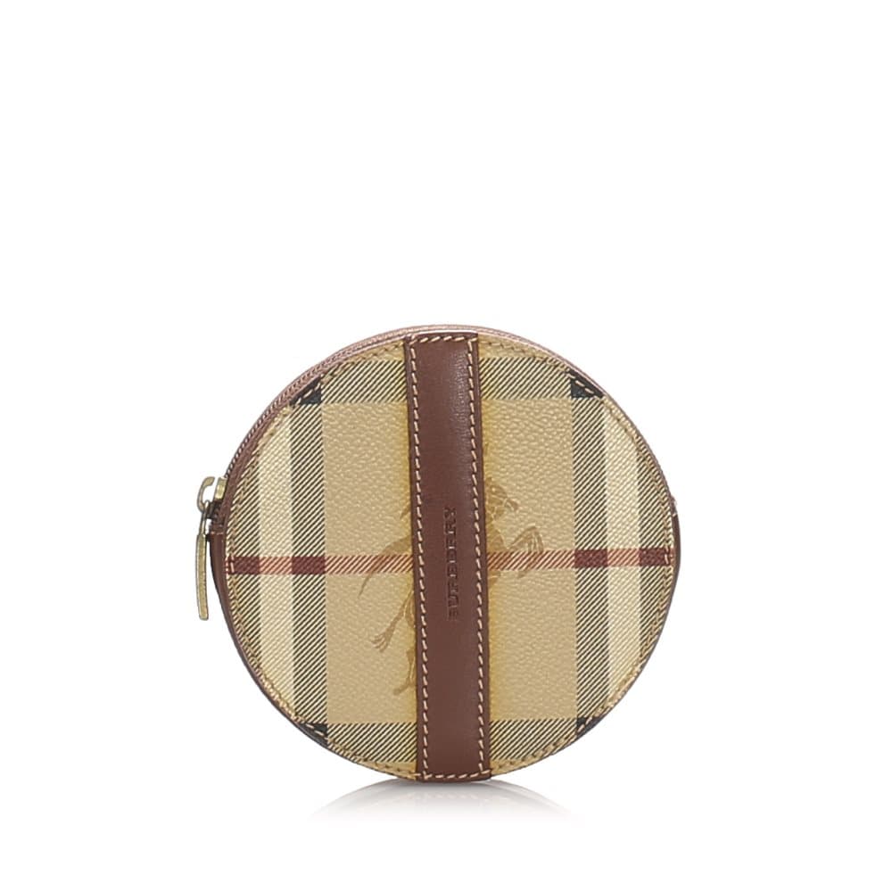 Burberry Haymarket Check Coin Pouch Brown