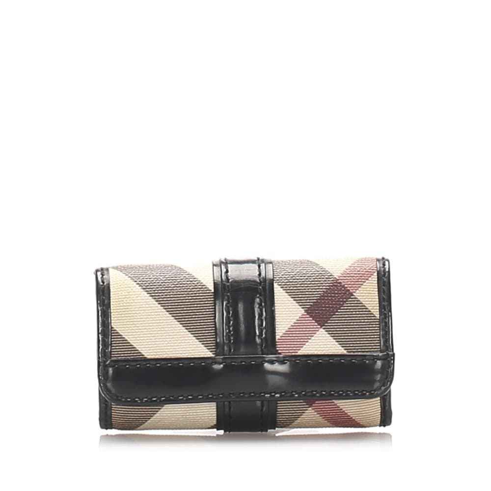 Pre-owned Burberry Nova Check Key Holder Multi