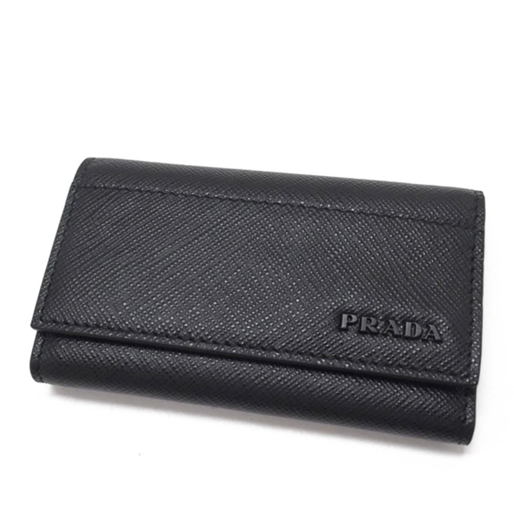 Prada Saffiano Key Case Black