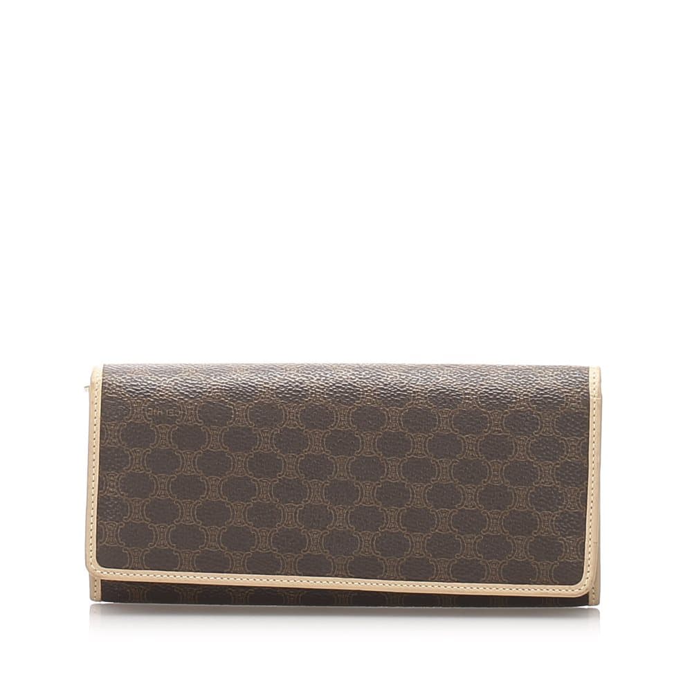 Celine Macadam Long Wallet Brown