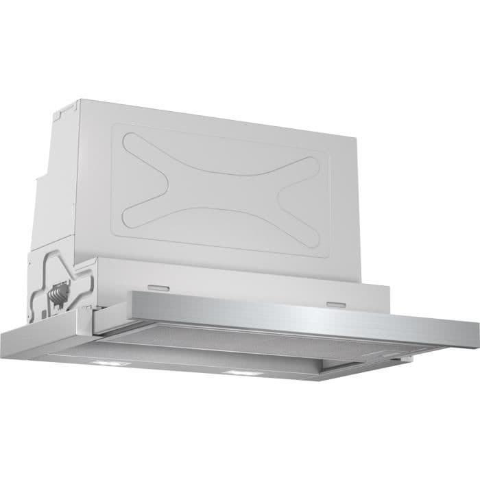 BOSCH DFS067A50-teleskopskuffe-evakuering / genanvendelse-740 m3 luft / h-55 dB max-A-4 hastighed-L 60 cm-Inox