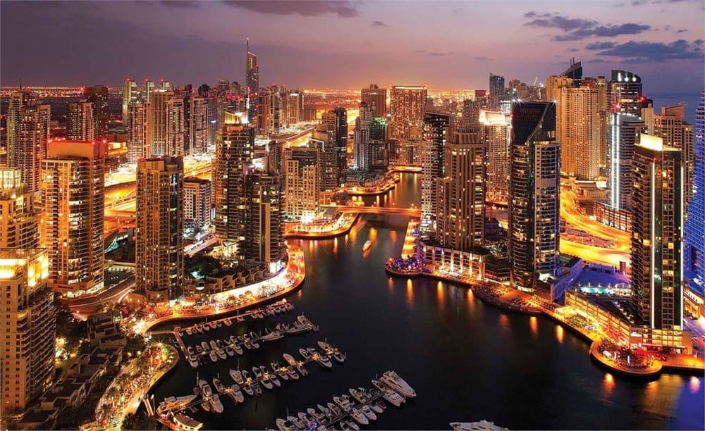 Fototapet City Dubai Marina Skyline