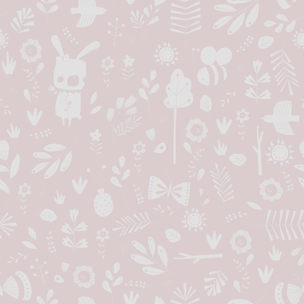 Little Dutch - Barntapet non-woven - Adventure Pink - Rosa - 53cmx10m