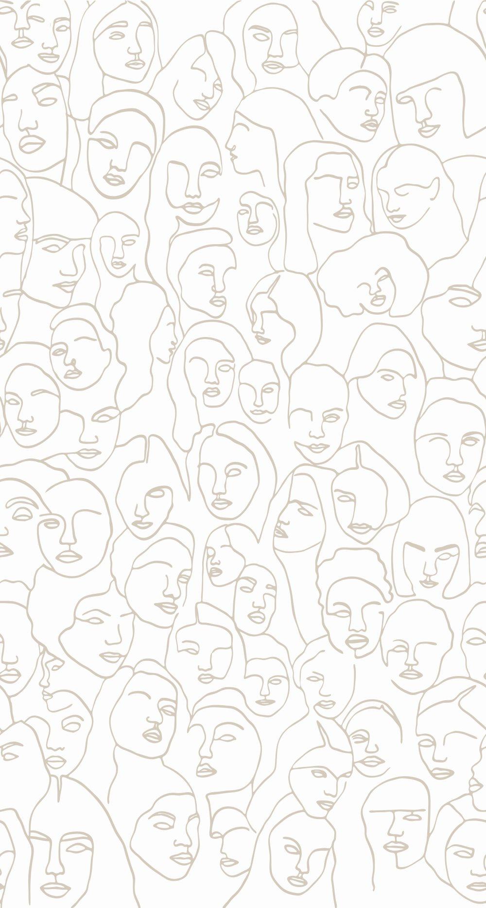 vtwonen - Fototapet - Tapet non-woven - Ansikten - 150x280 cm