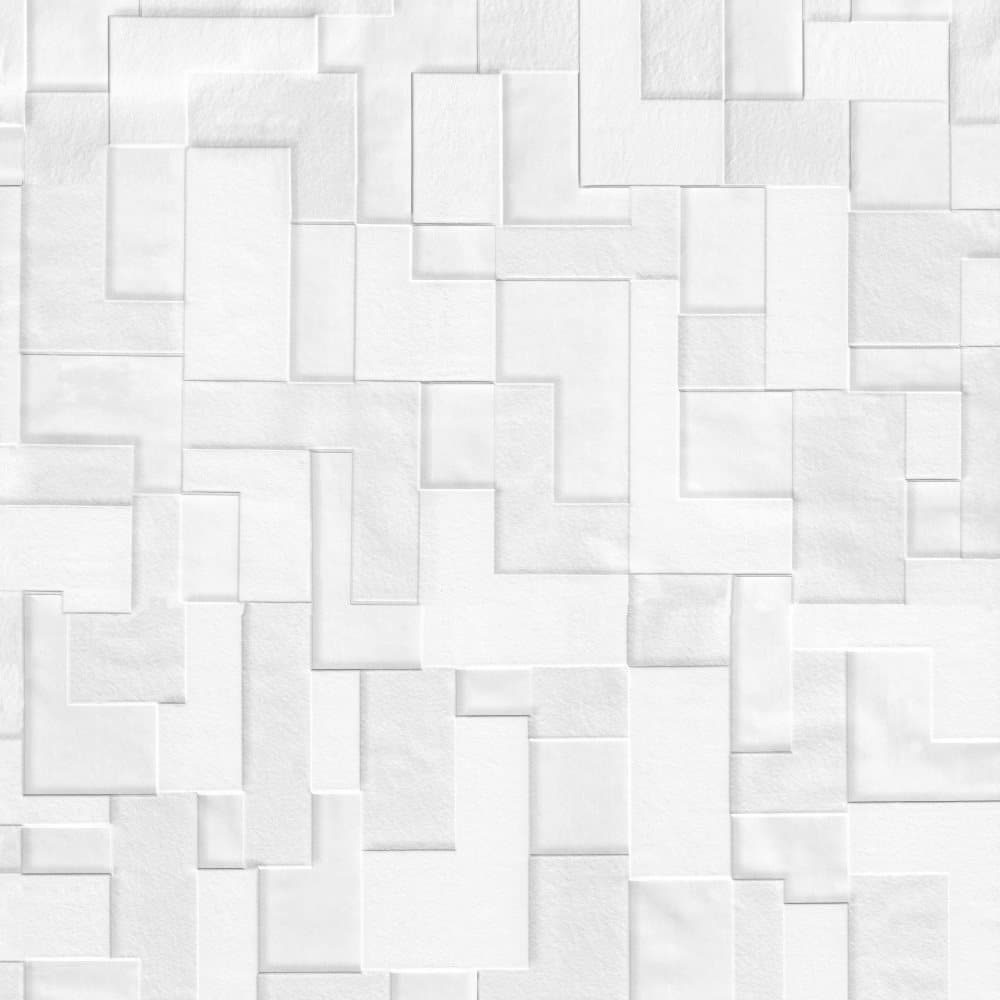 WOW - Tapet non-woven - Geometrisk - Vit - 10mx52cm