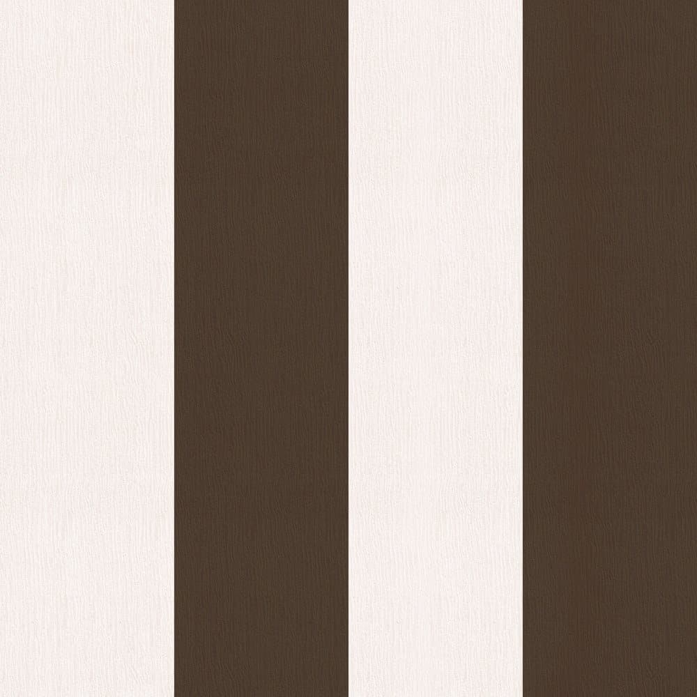 WOW - Tapet non-woven - Randig - Brun/Vit - 10mx52cm
