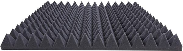 10 Acoustic panels - pyramidal made of acoustic foam - soundproofing panels for an effective sound isolation, approx. 49 cm x 49 cm x 5 cm (10 items)