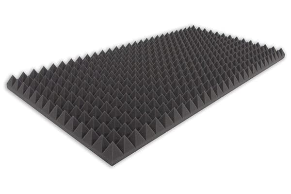 5 Pyramidal self-adhesive acoustic panels - made of acoustic foam 100x50x5 - soundproofing panels for an effective sound isolation