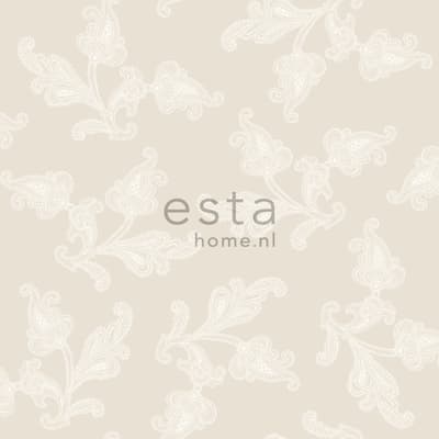 ESTAhome tapet Paisley-kvistar krämfärgat - 135322 - 53 cm x 10,05 m
