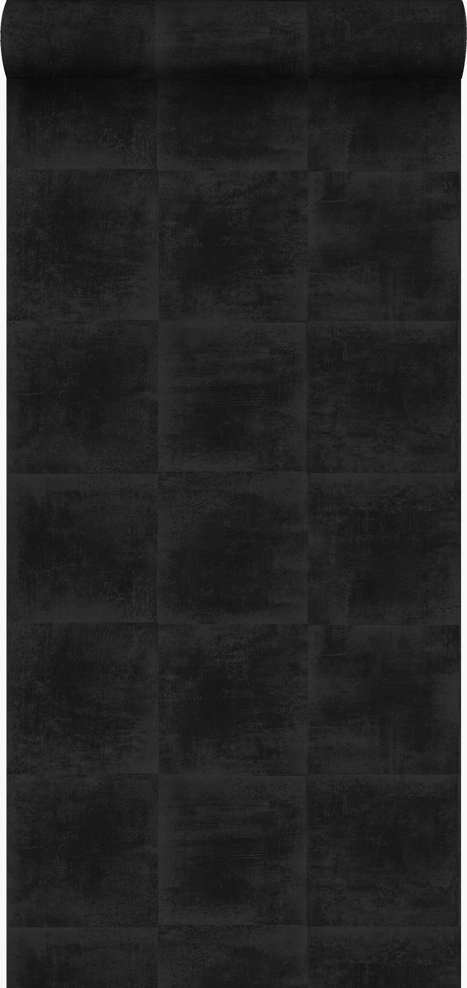 Origin kalkmaling tapet ensfarvet svart - 326309 - 53 cm x 10,05 m