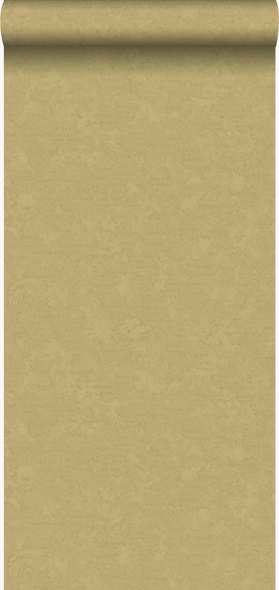 Origin kalkfärg non woven-tapet enfärgad ljust glänsande guld - 346207 - 53 cm x 10,0