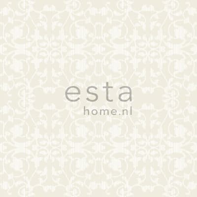 ESTAhome tapet barockmönster beige - 196335 - 53 cm x 10,05 m