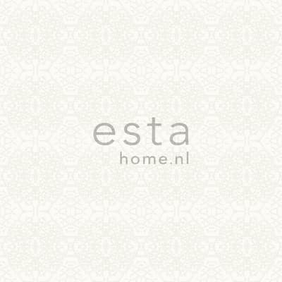 ESTAhome tapet barockmönster beige - 196315 - 53 cm x 10,05 m