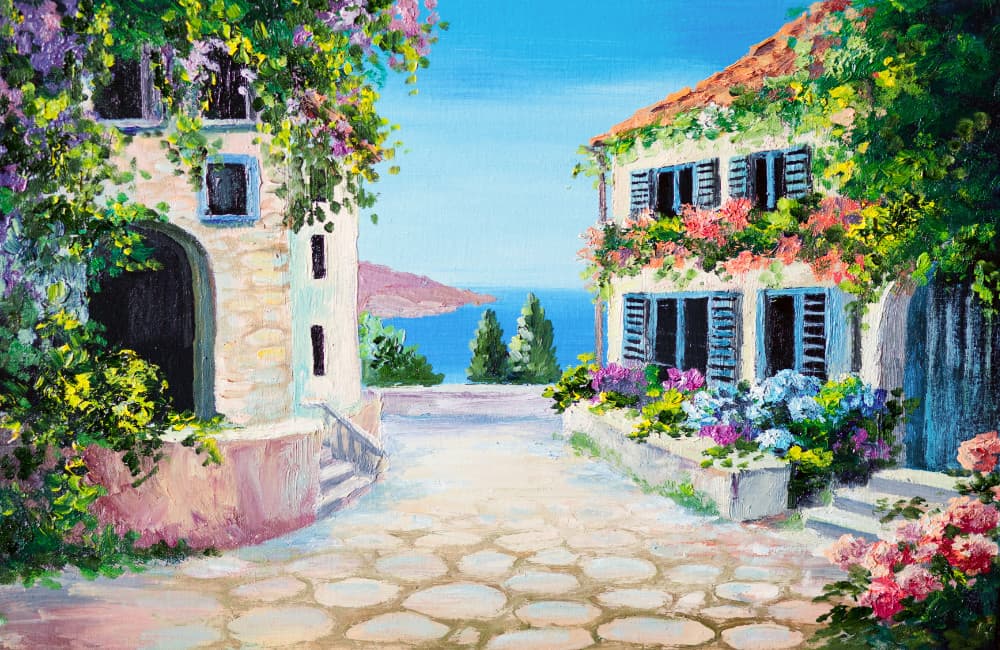 Fototapet House Near The Sea (400x260 cm)