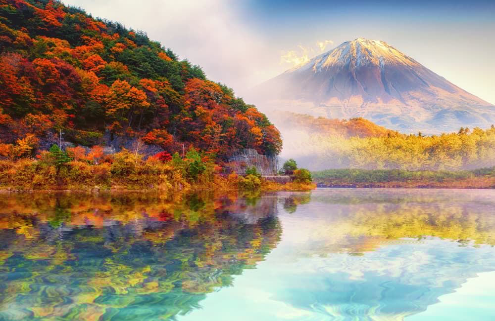 Fototapet Fuji Mount In Autumn (400x260 cm)
