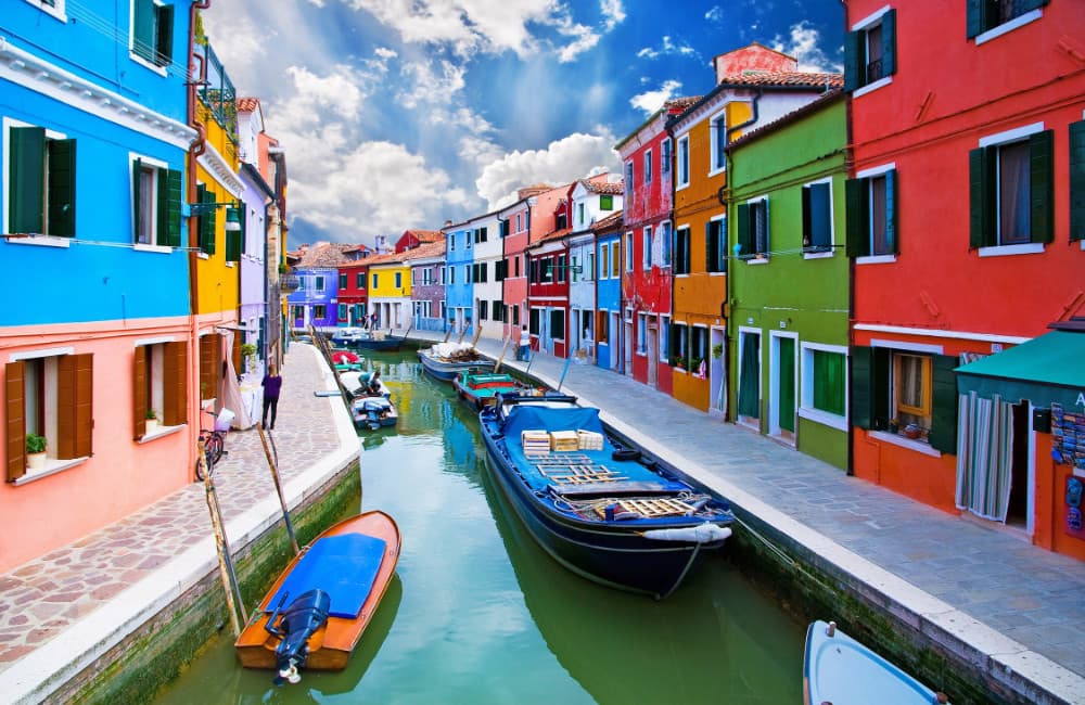 Fototapet Burano Island Canal (400x260 cm)