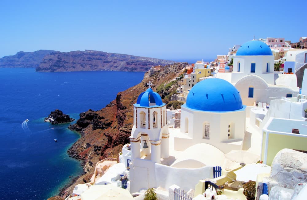 Fototapet Santorini Churches (400x260 cm)