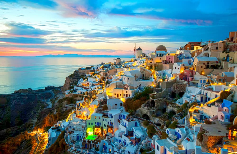 Fototapet Oia Santorini Greece (400x260 cm)