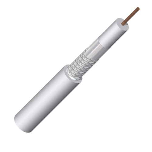 Triax Vit koaxkabel, plastrulle 100m