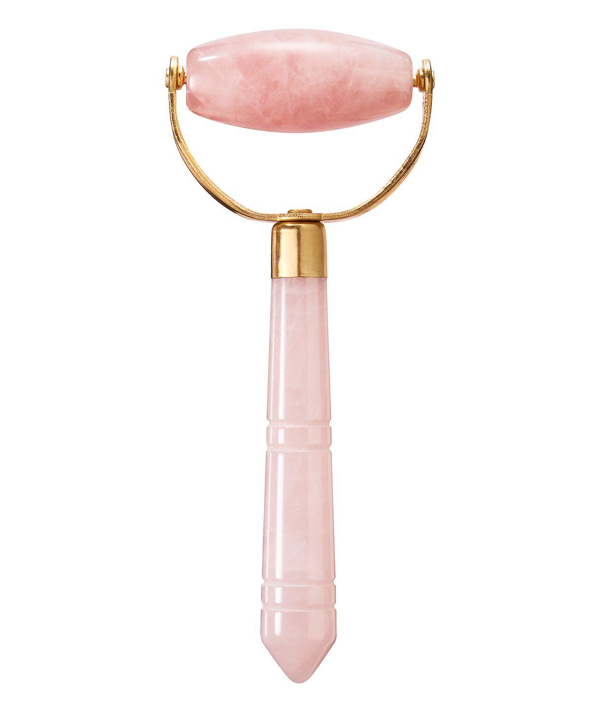 Medium Rose Quartz Roller Naturlig kemisk fri krystal i en silkeforet kasse